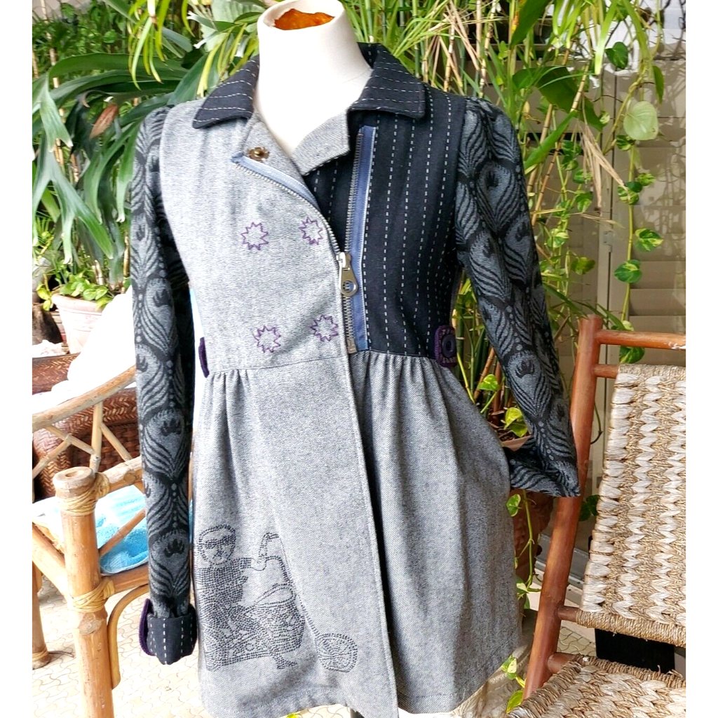 Custo Line Barcelona Mid Lengh Wool Tweed Jacket Nwt